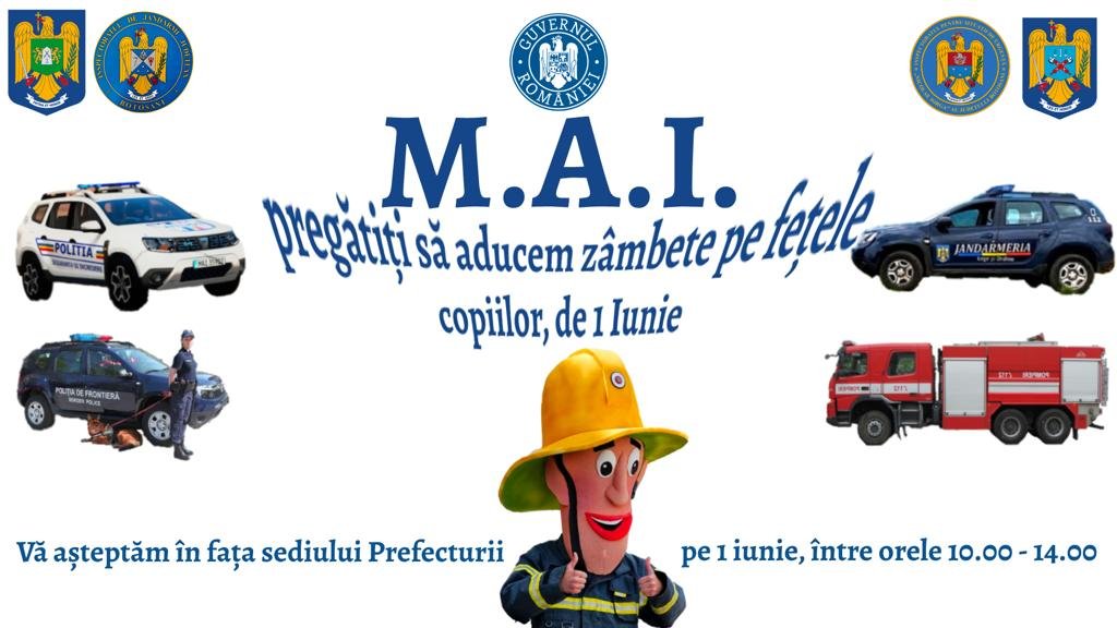 Eveniment organizat de Instituția Prefectului și M.A.I. de ziua copilului !