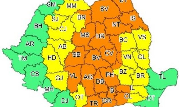 Atenție! Cod Portocaliu! Meteorologii anunță la Botoșani, ploi torențiale, vijelii și grindină