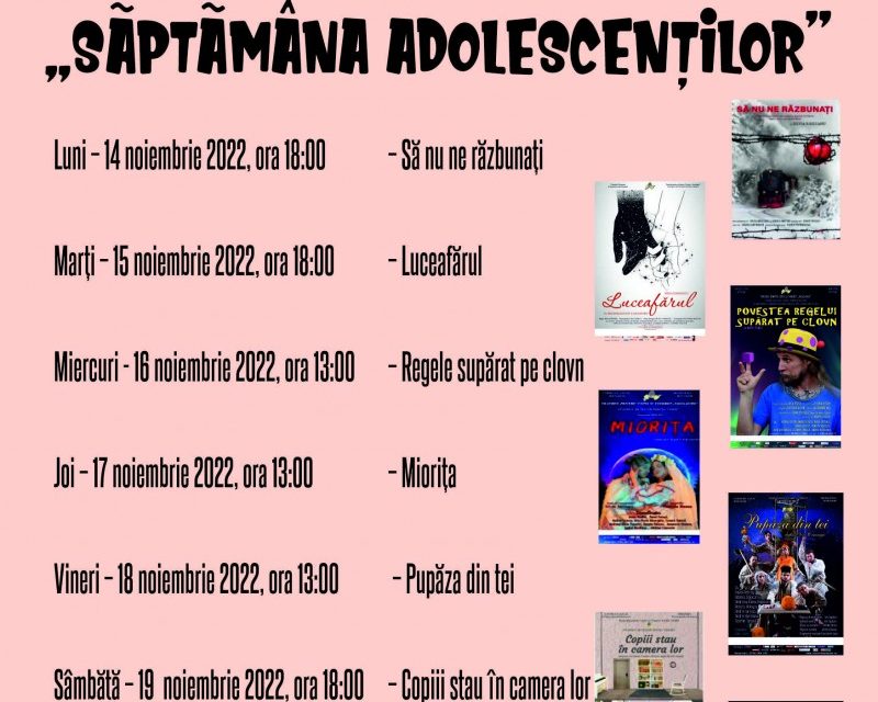 „Săptămâna adolescenților” la Teatrul „Vasilache”