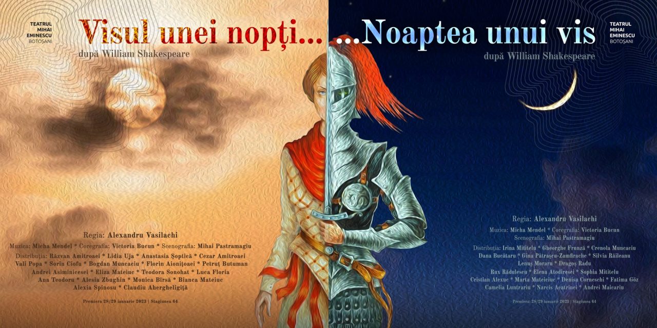 Premieră mondială la Teatrul Mihai Eminescu cu Visul unei nopți … și … Noaptea unui vis