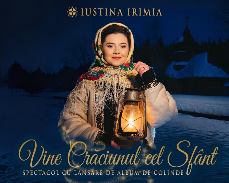 Iustina Irimia lansează primul său album de colinde, într-un concert dedicat familiei Alexandrei Ivanov