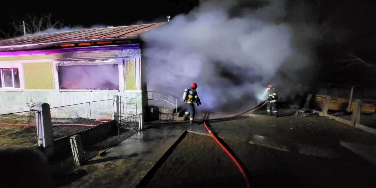 Locuință din județ mistuită de flăcări. Pompieri din două județe chemați în ajutor – FOTO