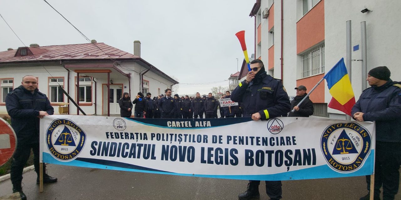 Angajații Penitenciarului din Botoșani au protestat pentru salarii mai mari – VIDEO