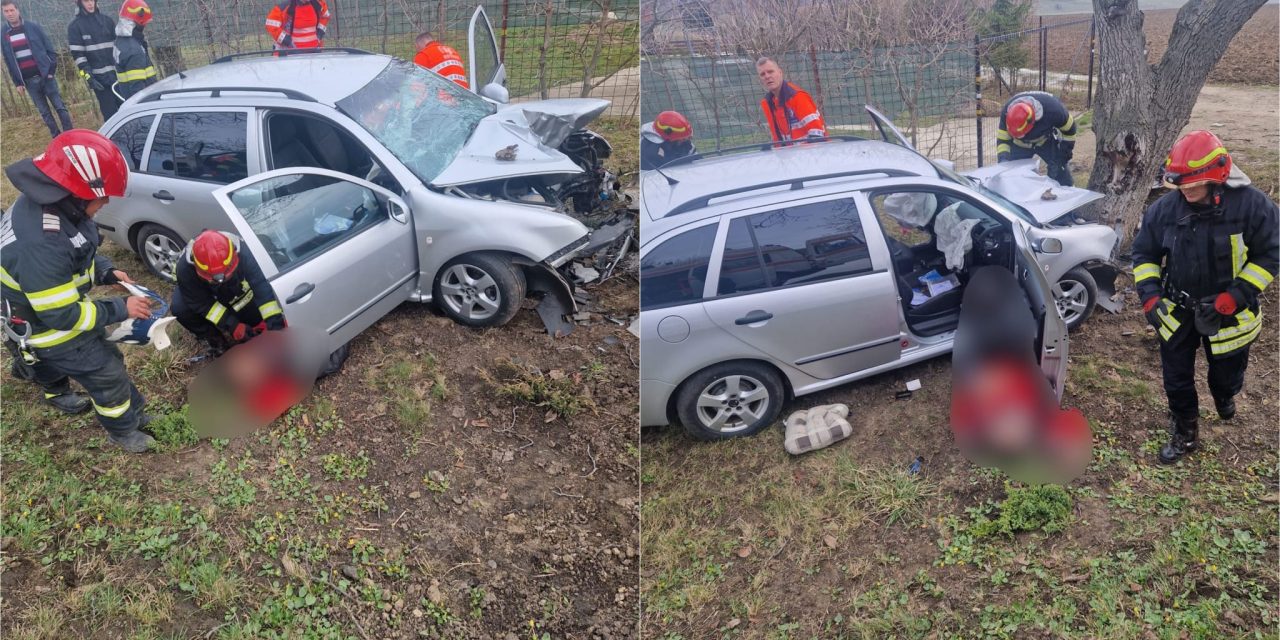 Un bărbat a murit pe loc și altul a ajuns la spital, după un grav accident rutier în județ – FOTO